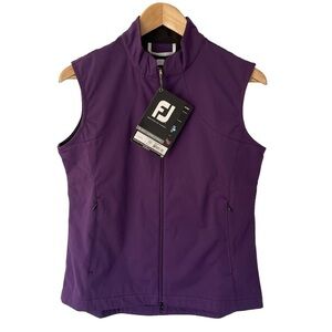 FootJoy Athletic Golf Vest Womens XS Purple Full Zip Water & Wind Resistant NWT
